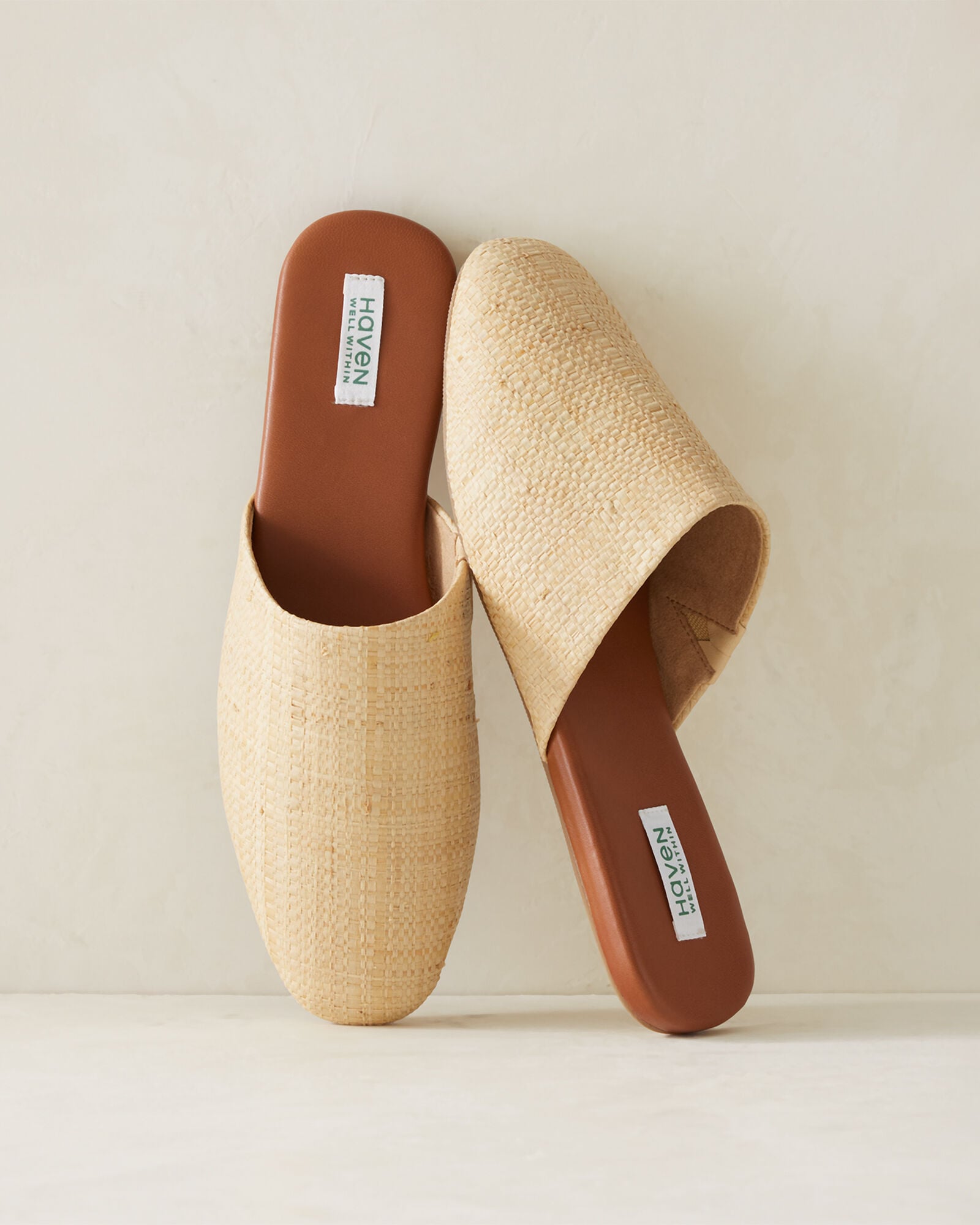 RAFFIA/COGNAC RAFFIA MULES | Talbots for sale