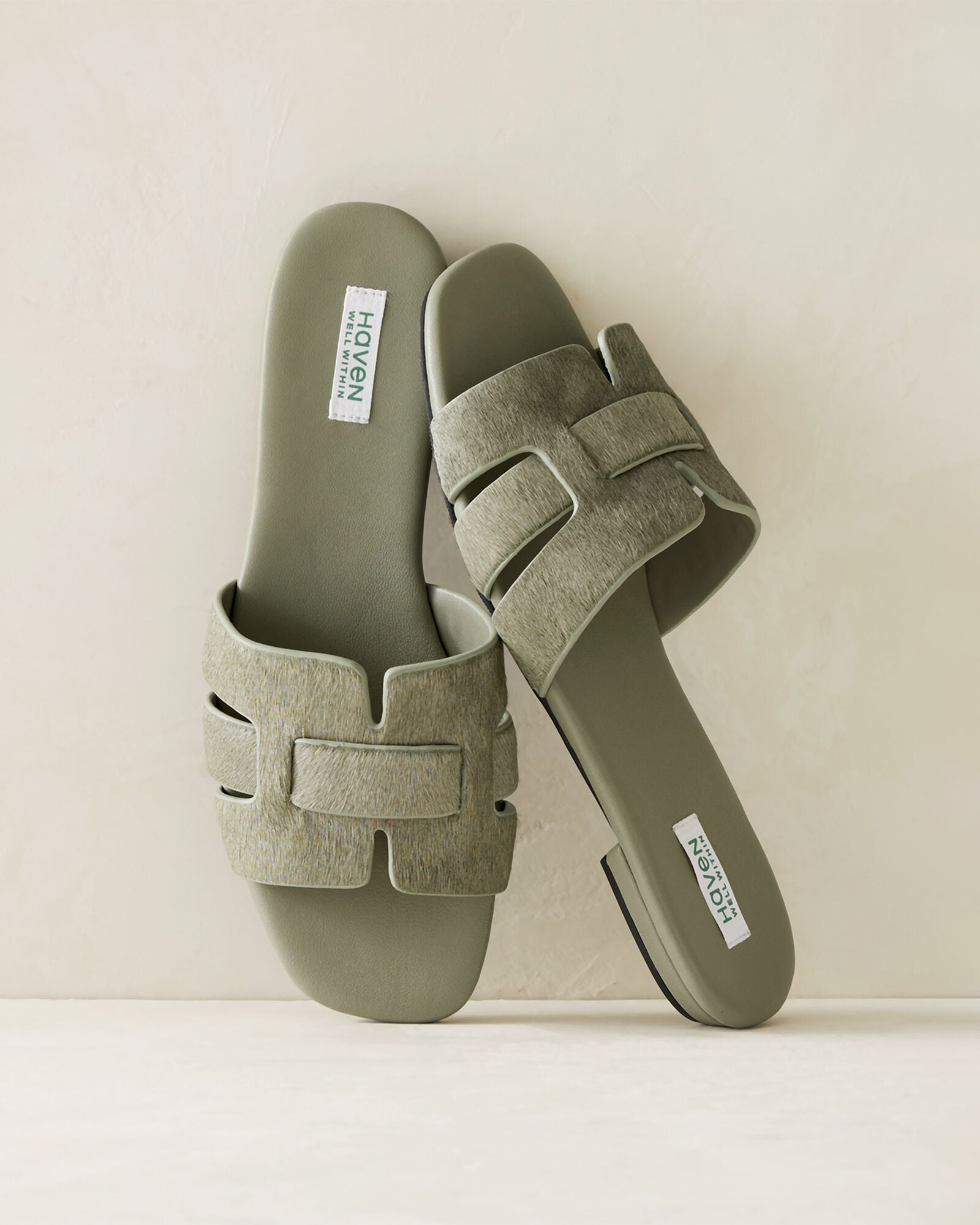 BLACK|VETIVER CALFHAIR WOVEN SANDALS | Talbots near me