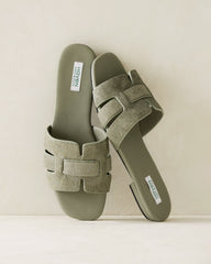 BLACK|VETIVER CALFHAIR WOVEN SANDALS | Talbots online