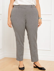 BLACK/IVORY TALBOTS HAMPSHIRE STRAIGHT ANKLE PANTS - HARVEST HOUNDSTOOTH | Talbots near me
