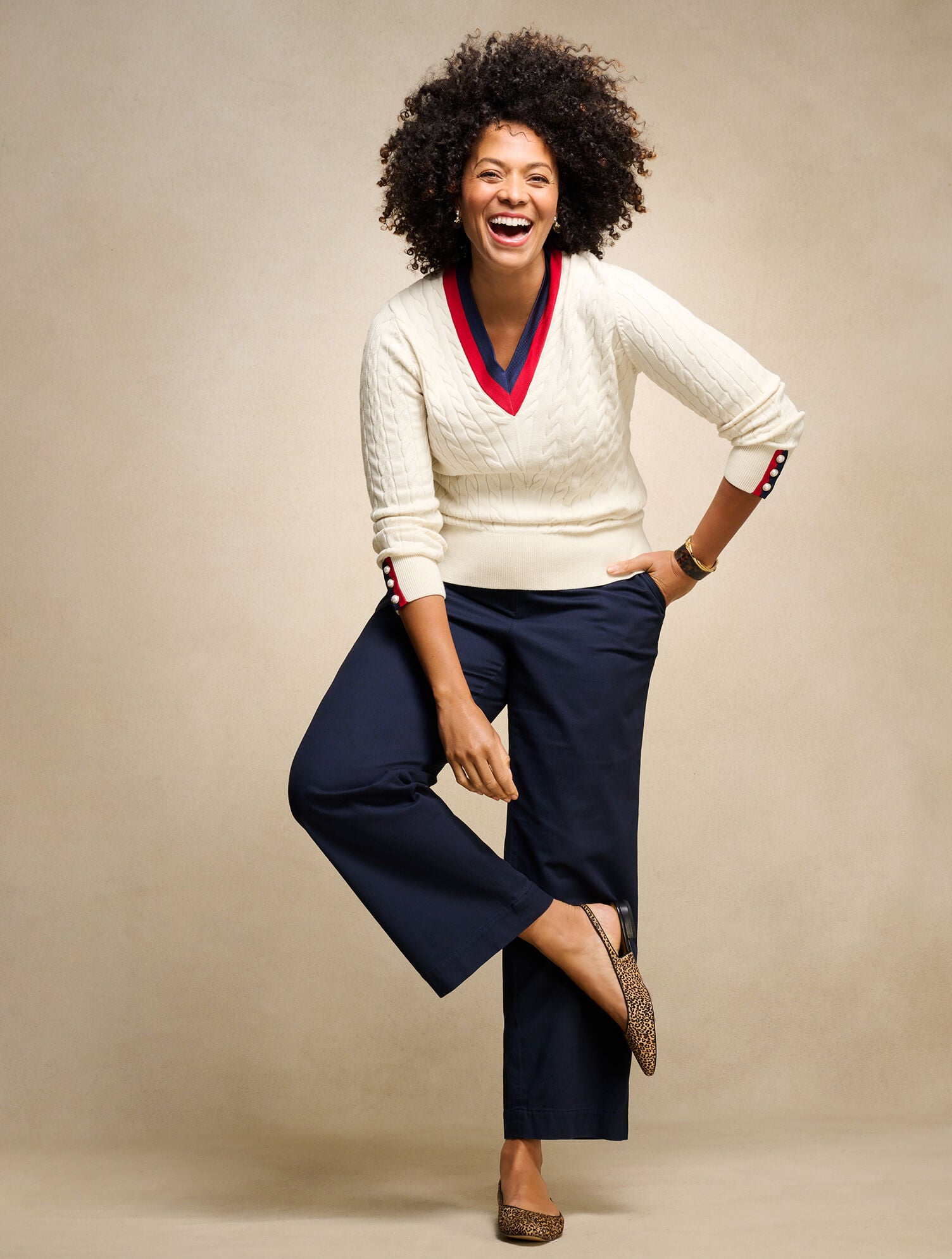 FRAISE PINK TWILL WIDE LEG PANTS | Talbots for sale