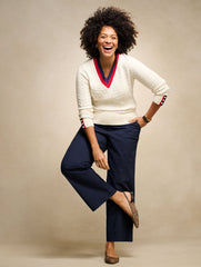 FRAISE PINK TWILL WIDE LEG PANTS | Talbots for sale