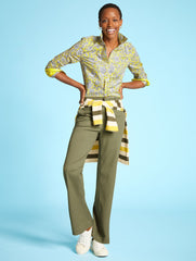 FRAISE PINK TWILL WIDE LEG PANTS | Talbots for sale