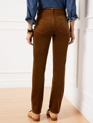 CLASSIC RED STRETCH CORDUROY STRAIGHT LEG PANTS - SOLIDS | Talbots online