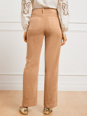 TOASTED COCONUT STRETCH CORDUROY WIDE LEG PANTS | Talbots sale