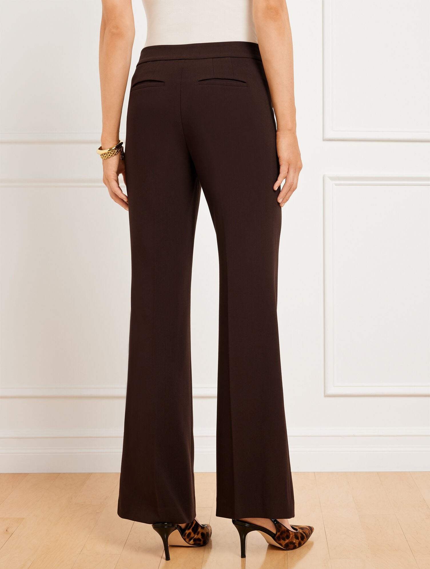DARK TEAL TALBOTS PROVIDENCE FLARE LEG PANTS | Talbots outlet