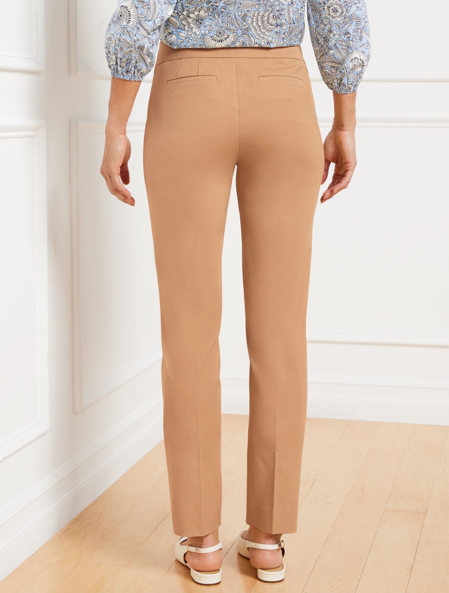 TOASTED COCONUT TALBOTS CHATHAM SLIM LEG ANKLE PANTS - CURVY FIT | Talbots outlet