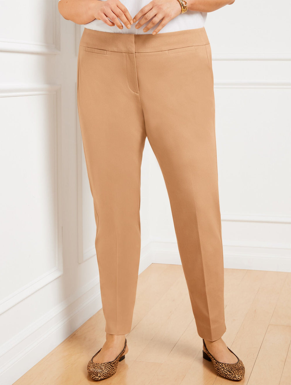 TOASTED COCONUT|OAK MOSS PLUS EXCLUSIVE TALBOTS CHATHAM COTTON BI-STRETCH SLIM ANKLE PANTS | Talbots sale