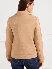 IVORY|TOASTED COCONUT QUILTED MOTO JACKET | Talbots for sale