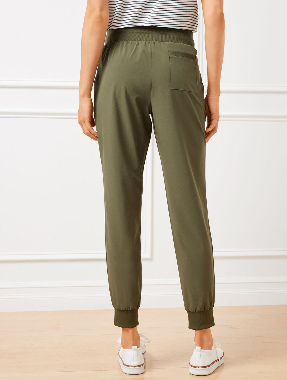OLIVE BRANCH LIGHTWEIGHT WOVEN STRETCH JOGGERS | Talbots for sale
