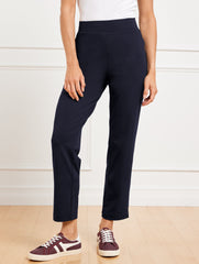BLACK|INDIGO BLUE OUT & ABOUT STRAIGHT LEG PANTS | Talbots near me