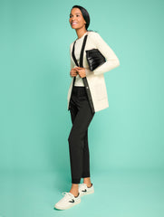 INDIGO BLUE|IVORY COLORBLOCK CARDIGAN | Talbots discount