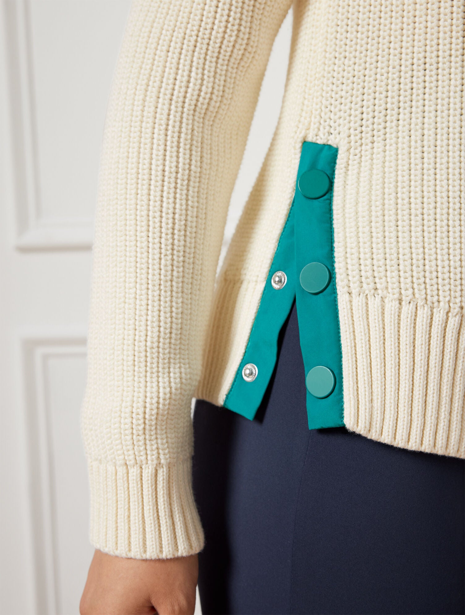 IVORY COOLMAX® SNAP HALF-ZIP SWEATER | Talbots US