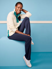 IVORY COOLMAX® SNAP HALF-ZIP SWEATER | Talbots US