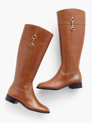 COGNAC TISH BIT RIDING BOOTS - EXTENDED CALF | Talbots online