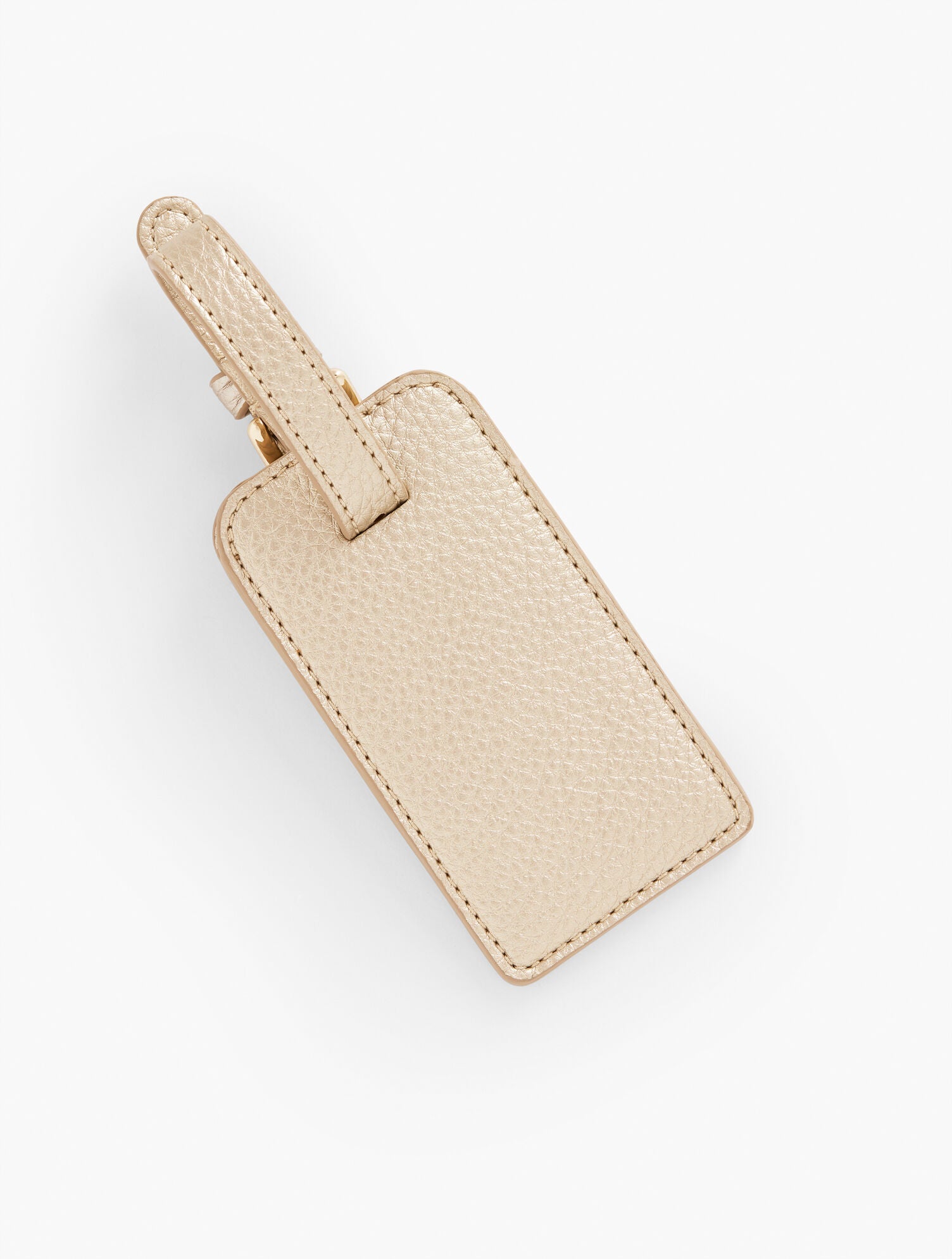 GOLD METALLIC LUGGAGE TAG | Talbots for sale