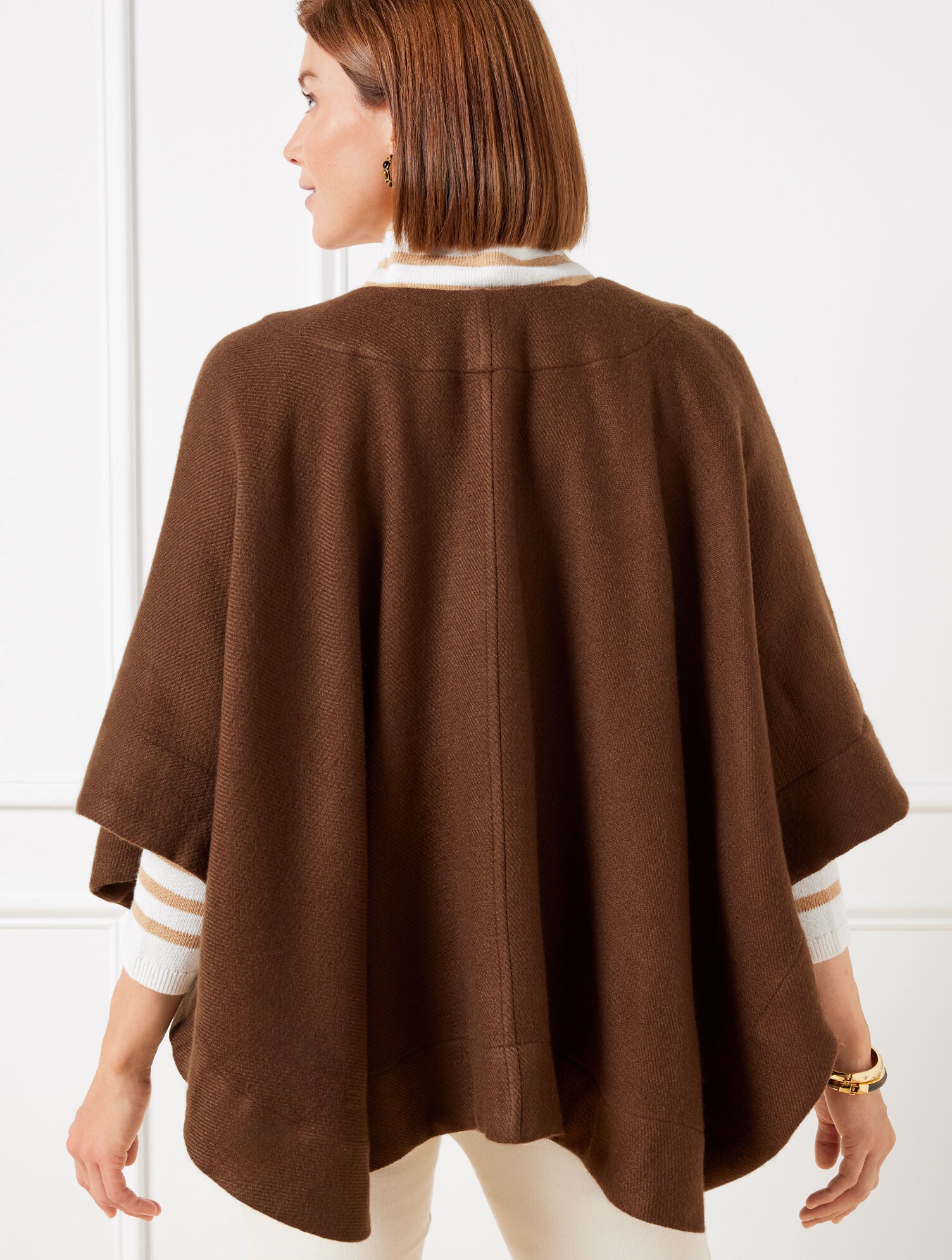 DARK WALNUT WOVEN RUANA | Talbots near me