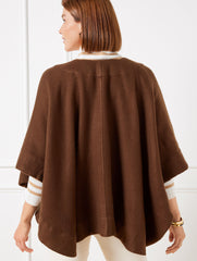 DARK WALNUT WOVEN RUANA | Talbots near me