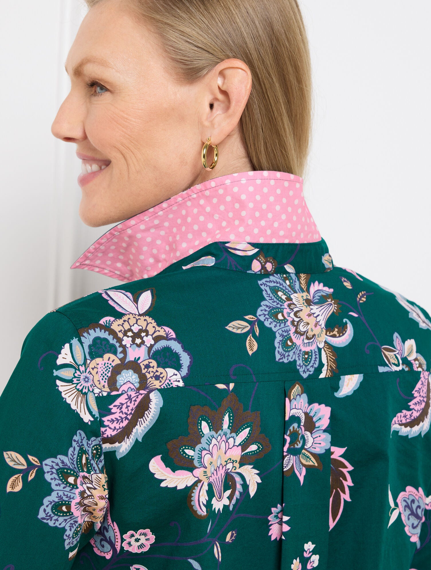 SPRUCED UP MULTI MODERN CLASSIC SHIRT - ORNATE JACOBEAN | Talbots outlet