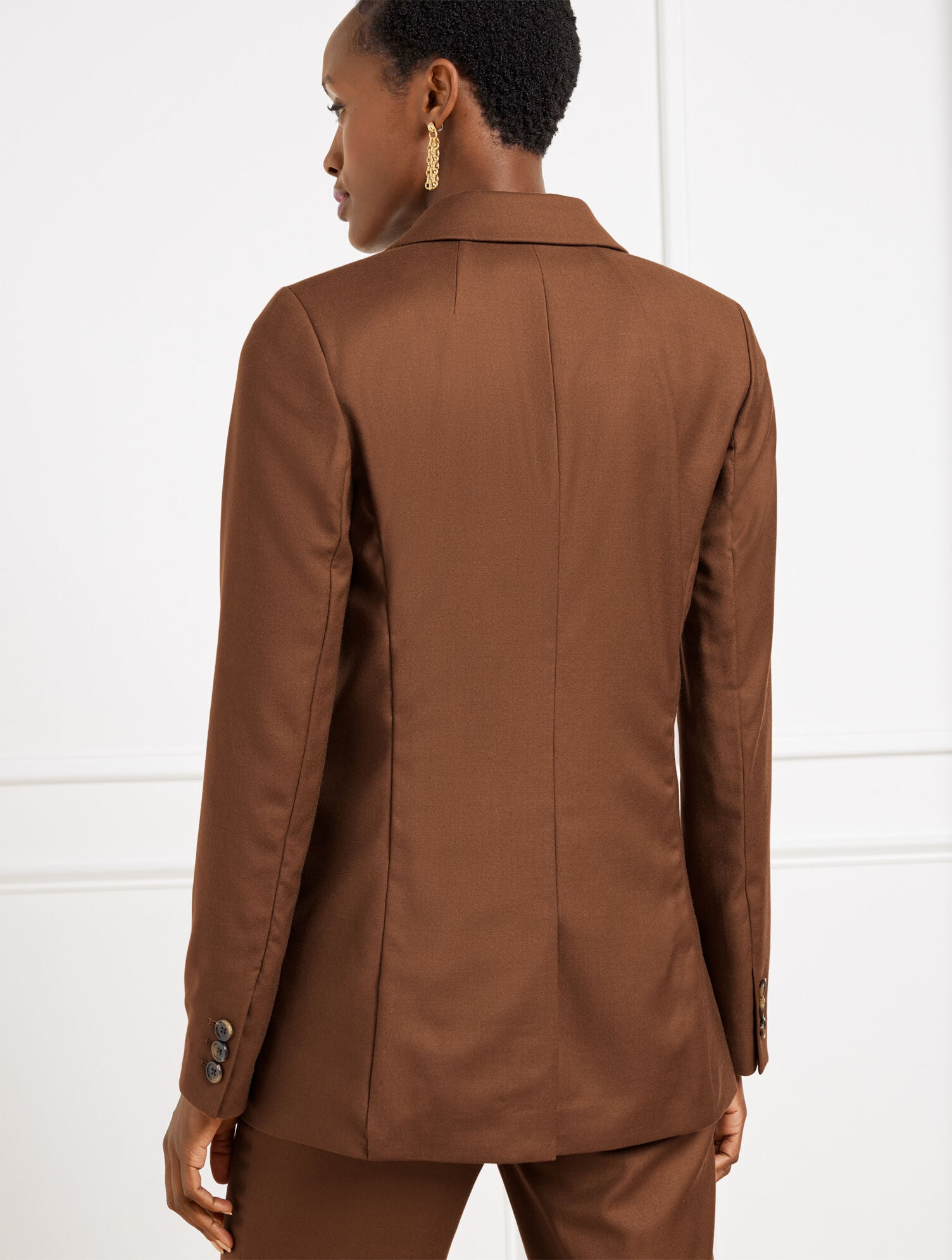 BROWN SUGAR LUXE ITALIAN FLANNEL BLAZER | Talbots outlet
