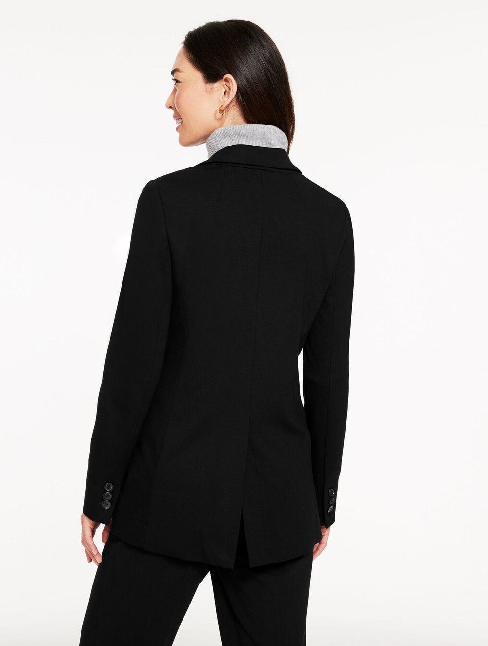 BLACK LUXE PONTE NO CLOSE BLAZER | Talbots discount