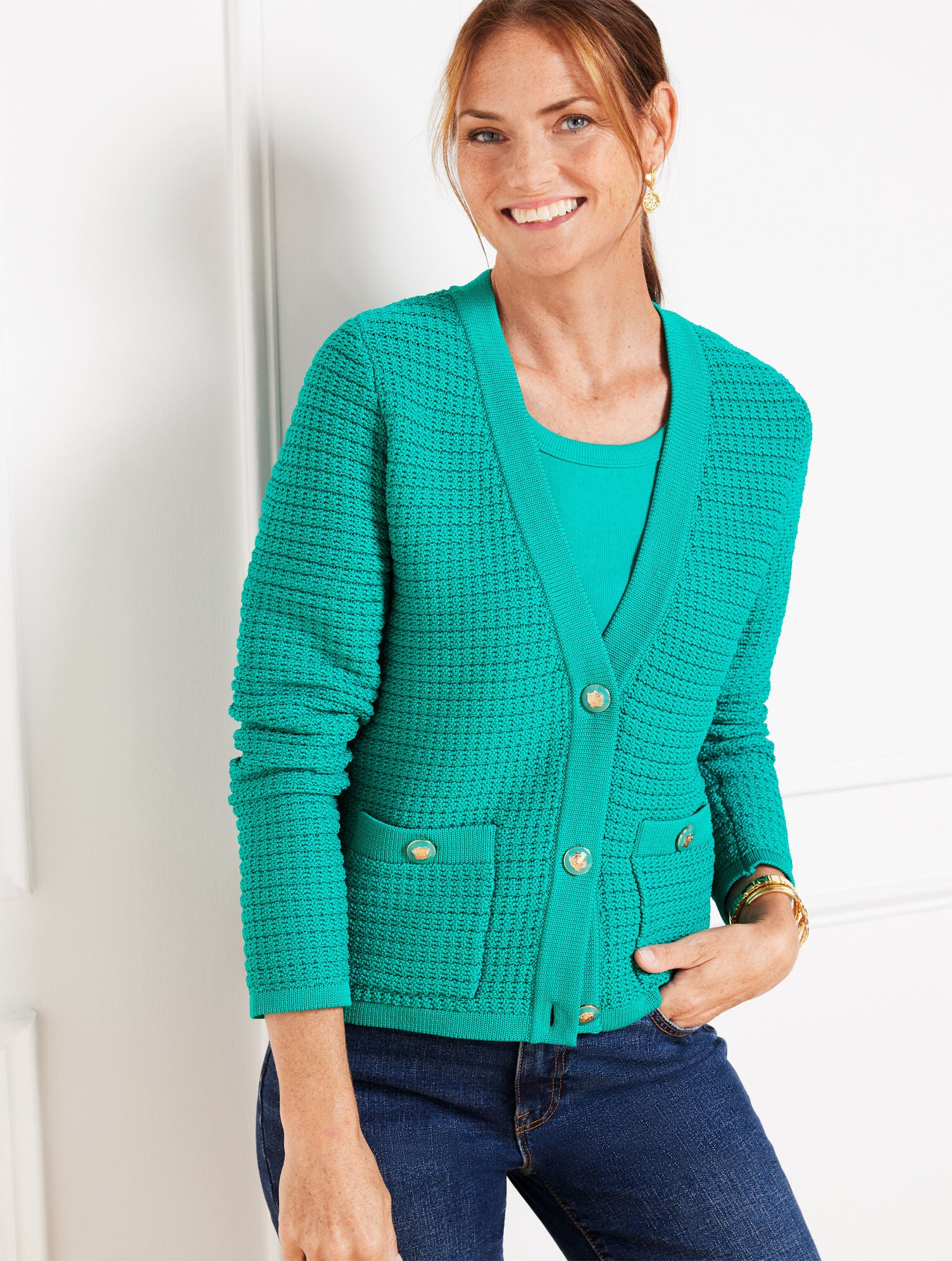 LAPIS|PRETTY PINK TALBOTS KATE CARDIGAN | Talbots outlet