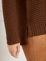 TOASTED COCONUT/GOLD META TEXTURE STITCH MOCKNECK SWEATER - METALLIC | Talbots for sale