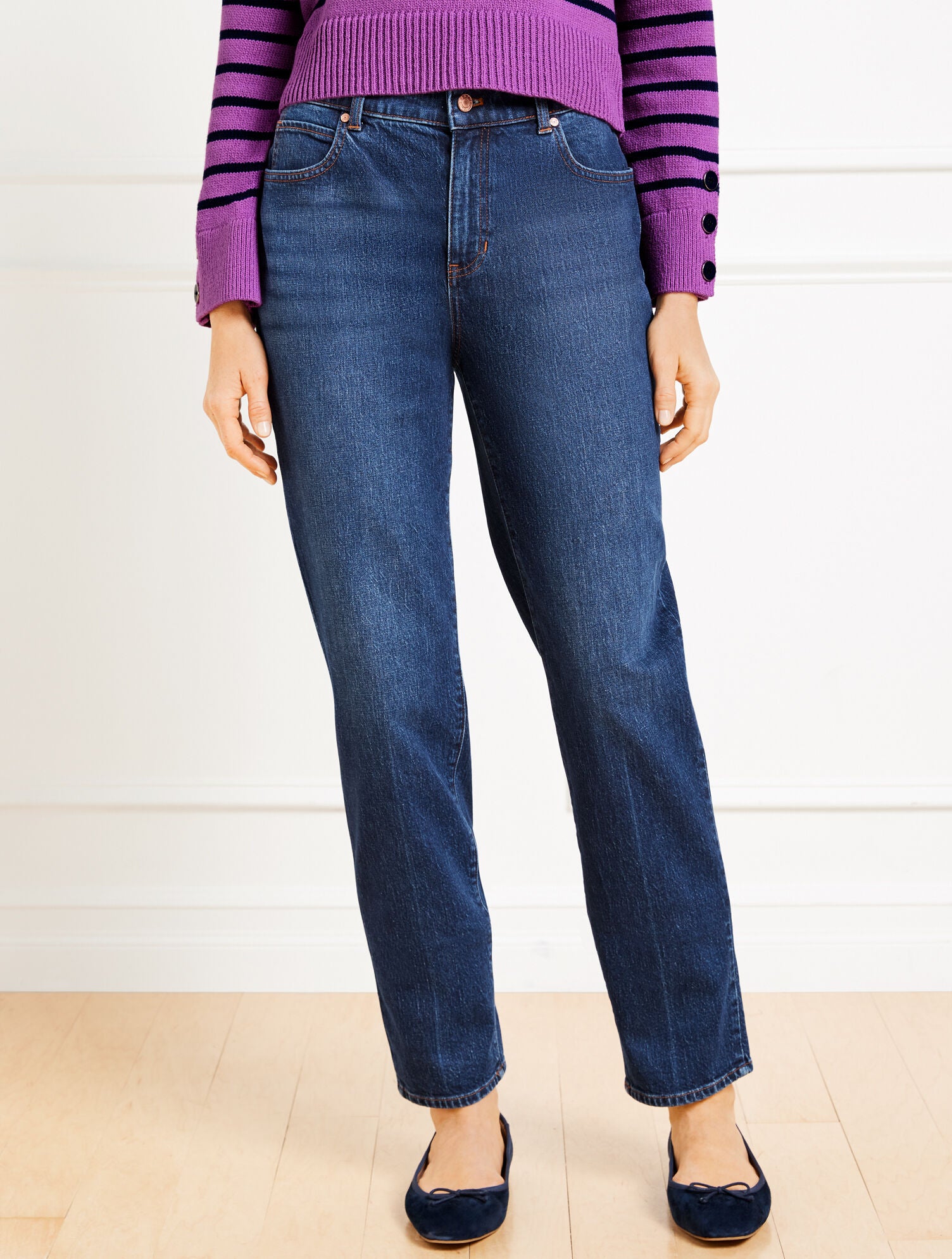 STILLWELL WASH HIGH WAIST RELAXED LEG JEANS - STILLWELL WASH | Talbots sale