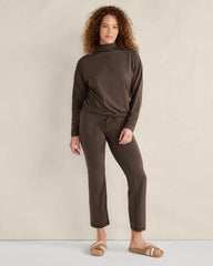 CHOCOLATE|TIGER'S EYE BALANCE FUNNEL-NECK PULLOVER | Talbots near me