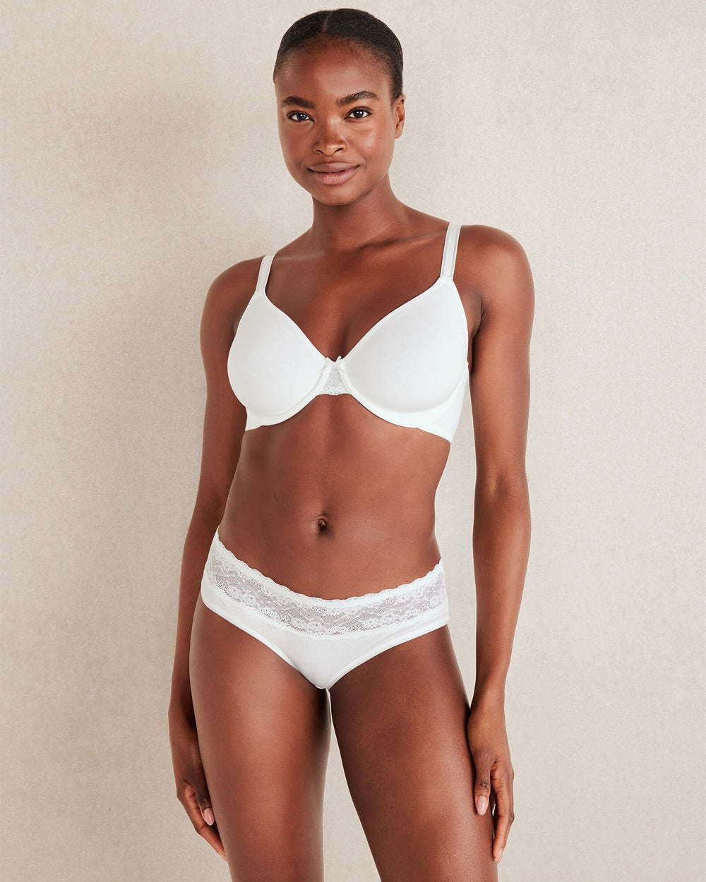 BRIGHT WHITE|LT HEATHER GREY|TAP SHOE|WIND COTTON BLISS UNLINED T-SHIRT BRA | Talbots near me