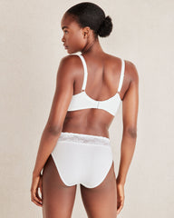 BEIGE|BRIGHT WHITE|CAFE MOCHA|LT HEATHER GREY|PARISIAN PINK|TAP SHOE|TOURMALINE|WIND COTTON HIGH LEG BRIEF WITH LACE WAIST | Talbots online
