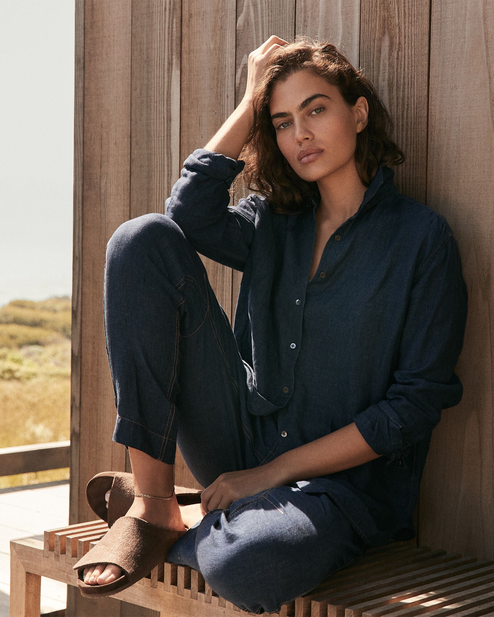 CHARCOAL|PEWTER HTHR|TEAK BROWN FELTED WOOL SLIDES | Talbots online