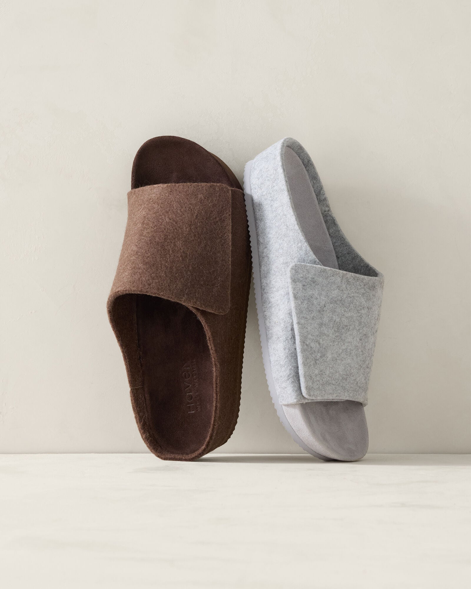 CHARCOAL|PEWTER HTHR|TEAK BROWN FELTED WOOL SLIDES | Talbots online
