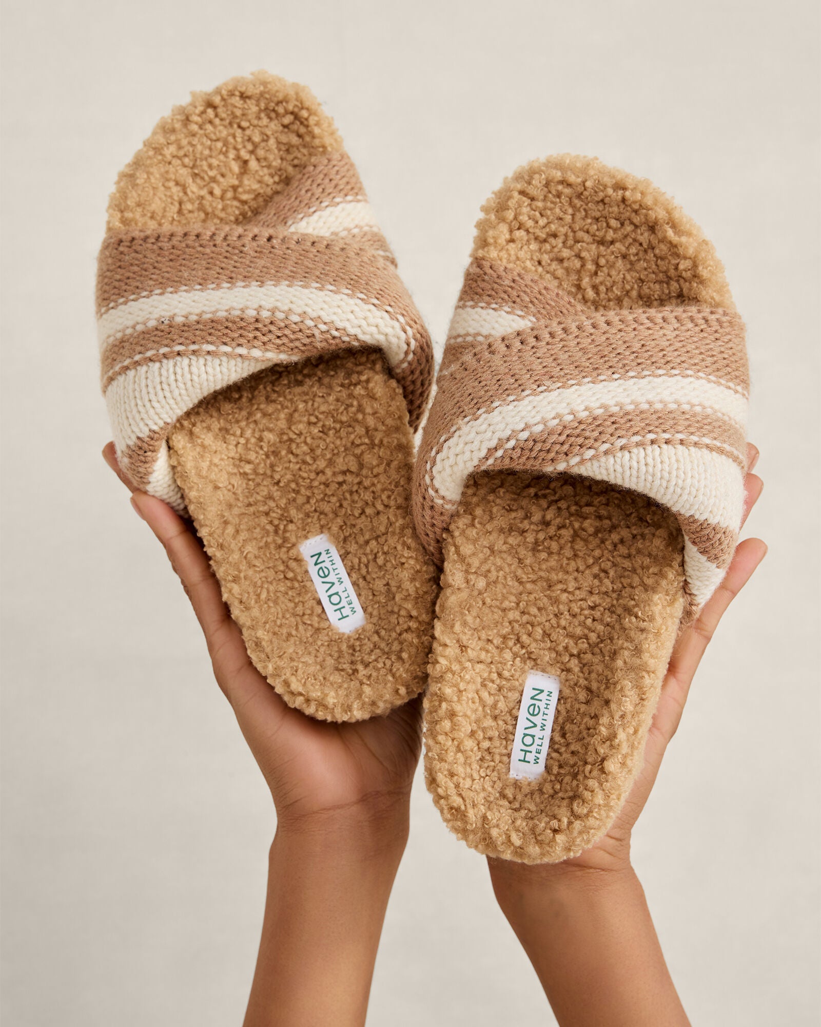 IVORY/ANISE|IVORY/BLACK TWISTED SWEATERKNIT SLIDES | Talbots outlet