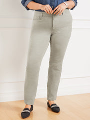 ALLOY/SILVER SPARKLE STRETCH CORDUROY STRAIGHT LEG PANTS | Talbots discount