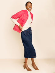 PARK WASH DENIM MIDI SKIRT - PARK WASH | Talbots discount