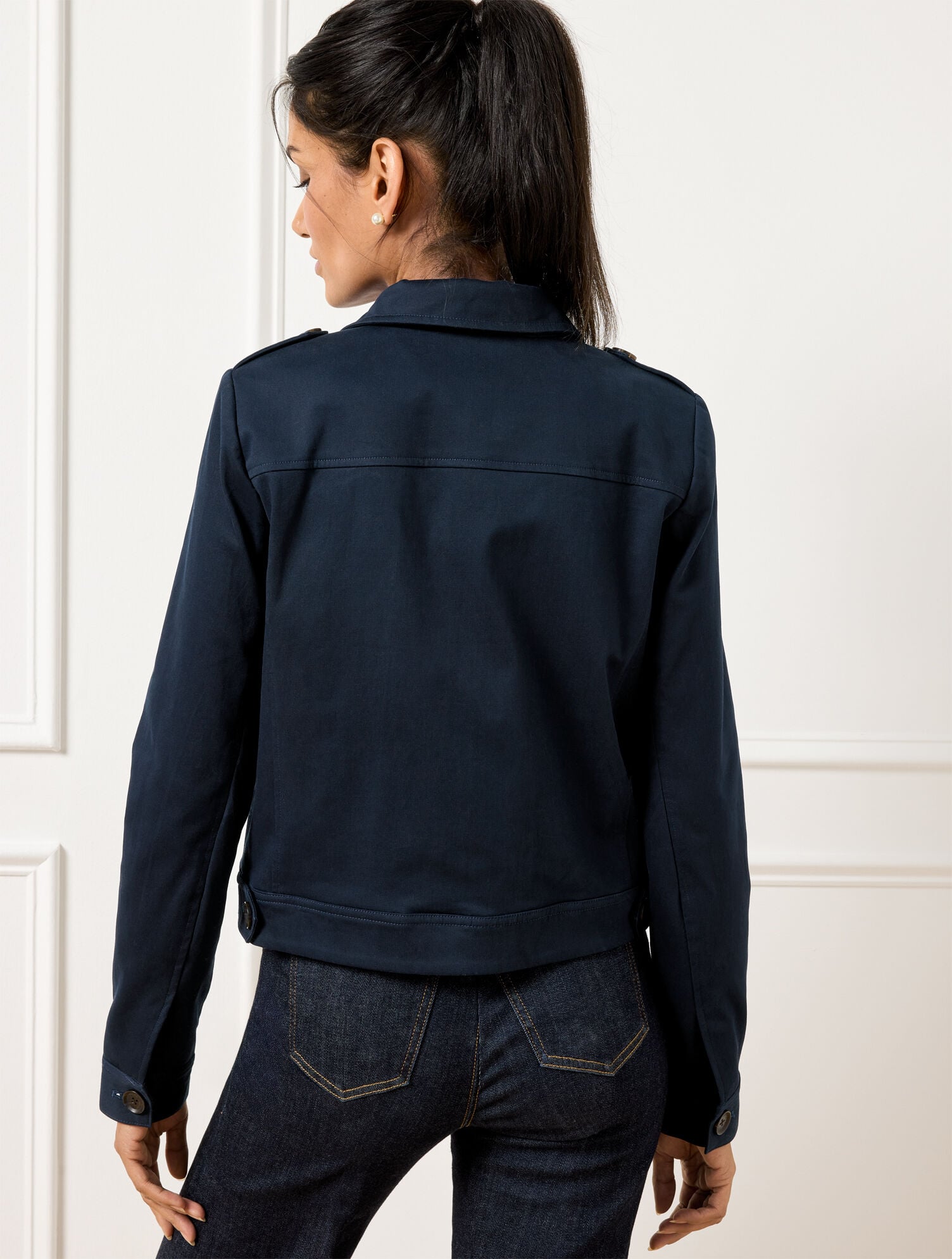 INDIGO TWILL JACKET | Talbots outlet