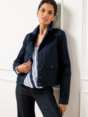 INDIGO TWILL JACKET | Talbots outlet