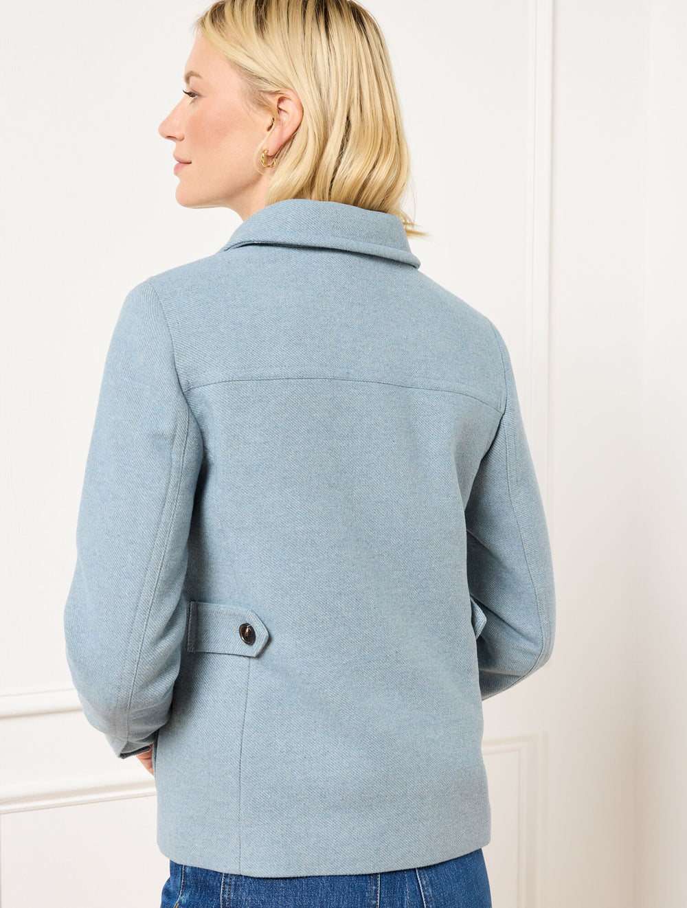 BLUE WAVE MULTI BRUSHED TWILL SHIRT JACKET | Talbots sale