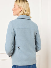 BLUE WAVE MULTI BRUSHED TWILL SHIRT JACKET | Talbots sale