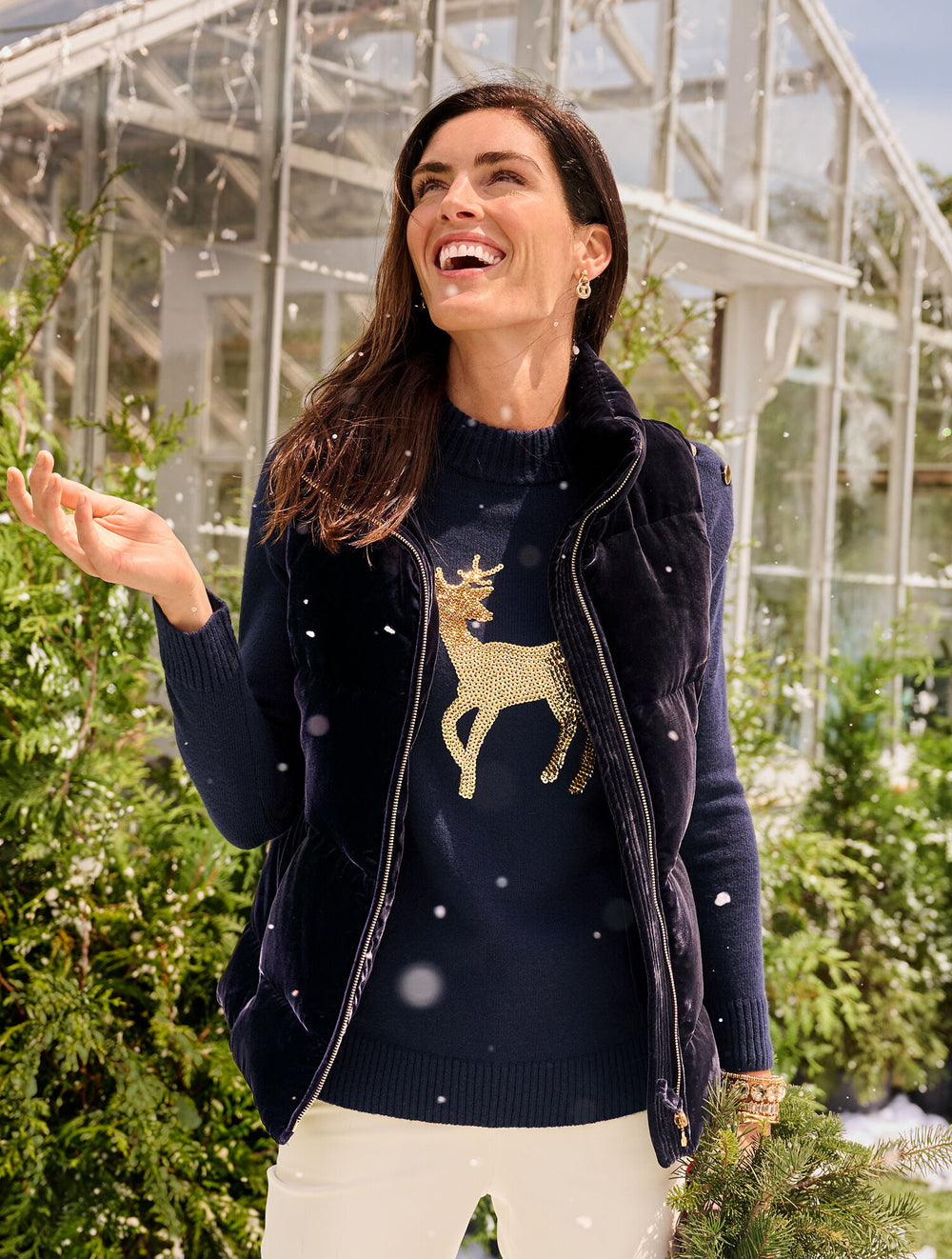 EFFORTLESS VELVET DOWN PUFFER VEST | Talbots on sale