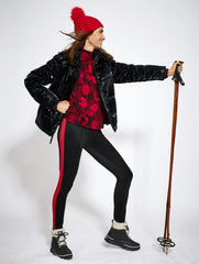 RED MODAL FRENCH TERRY MOCKNECK PULLOVER - FLORAL HAZE | Talbots outlet