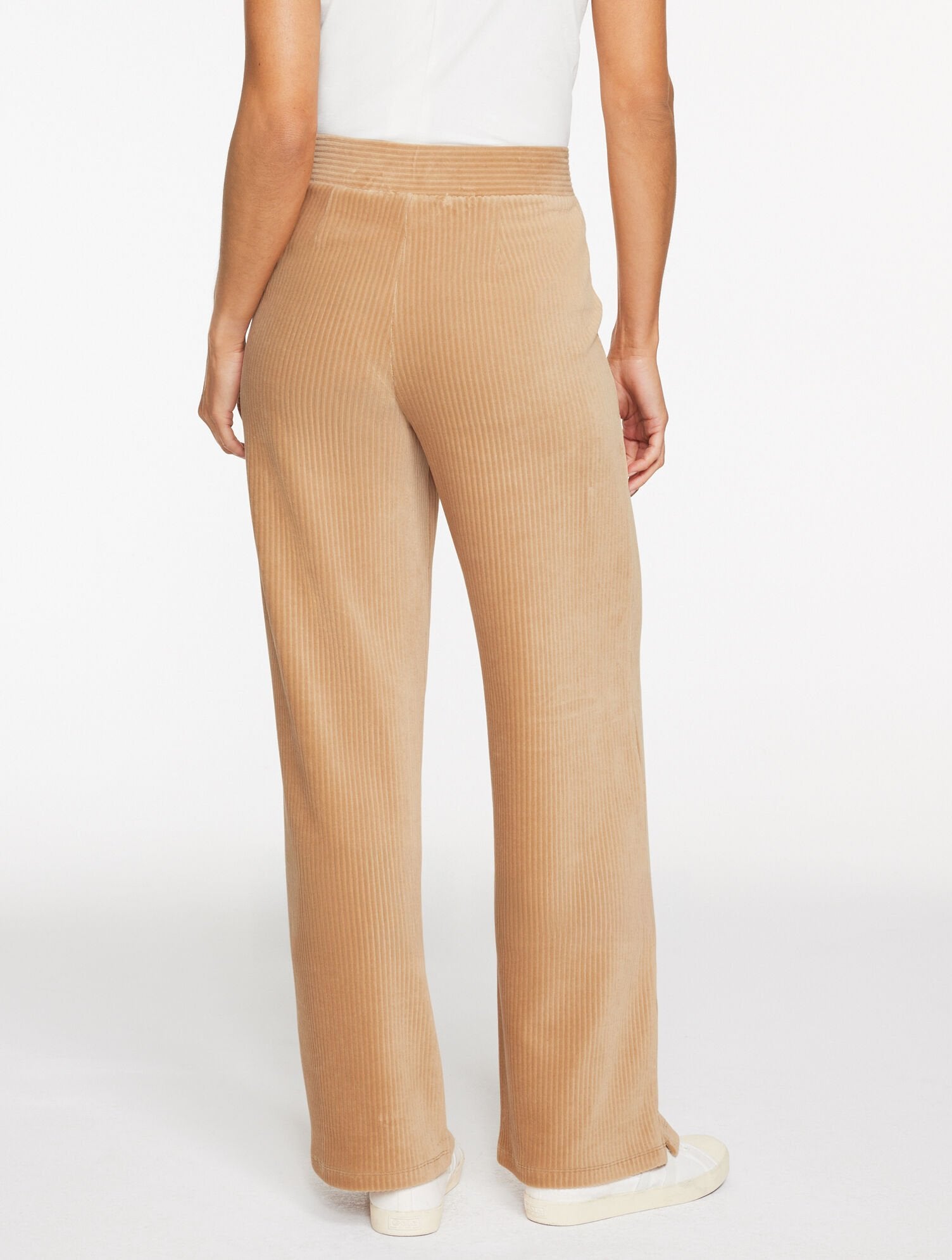 IVORY|BLACK|PURPLE GARNET|TOASTED COCONUT SKY LOUNGE VELOUR WIDE LEG PANTS | Talbots on sale