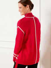 RED POP MULTI TURTLENECK SWEATER - SNOWFLAKE | Talbots for sale