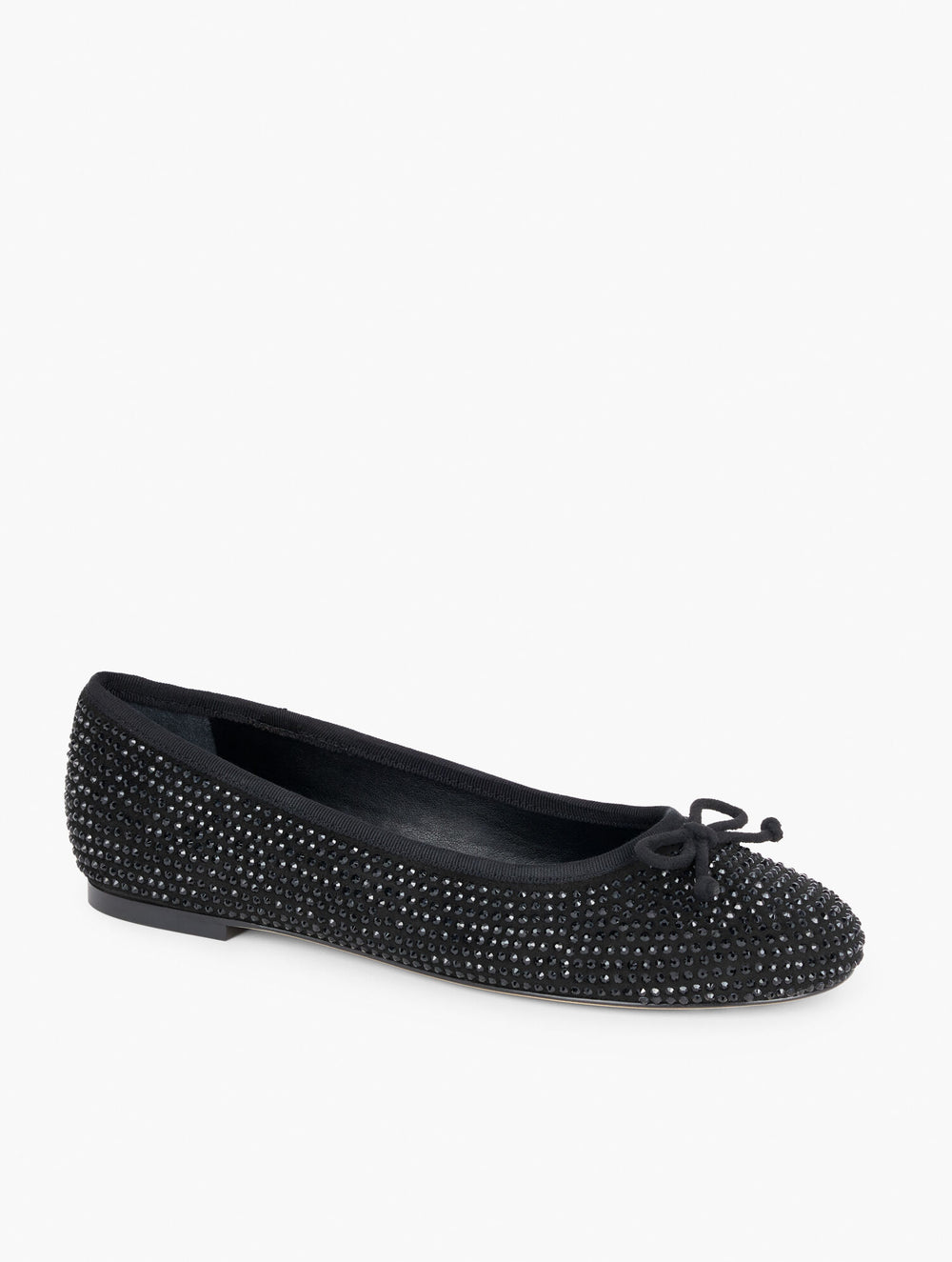 BLACK BLAIR RHINESTONE SUEDE BALLET FLATS | Talbots outlet