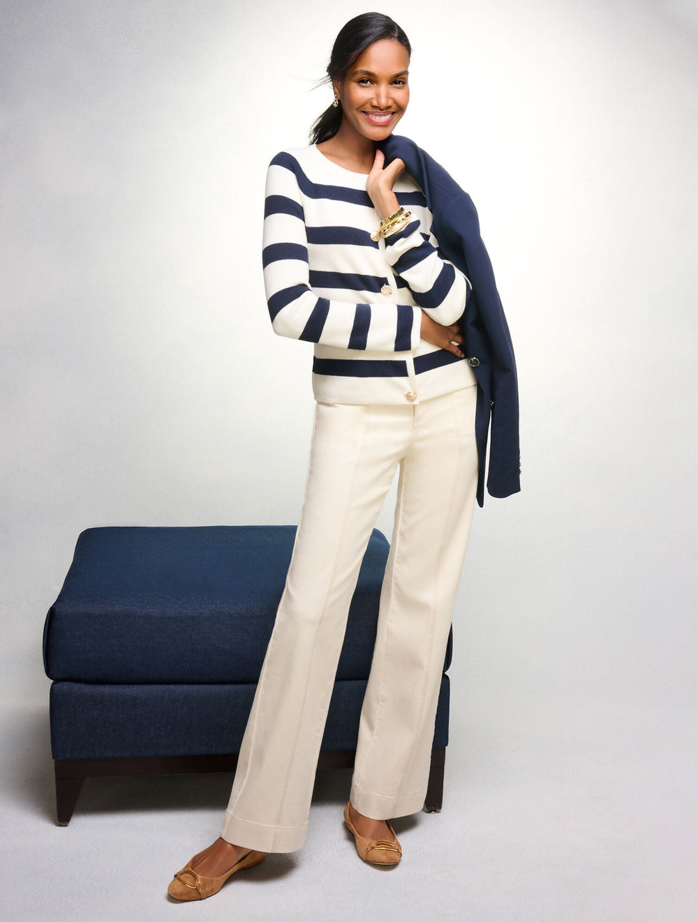 HAVANA TAN|INDIGO BLUE|MULBERRY WINE MADISON BUCKLE SUEDE BALLET FLATS | Talbots for sale