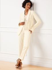 BLACK STRETCH CREPE BLAZER | Talbots discount