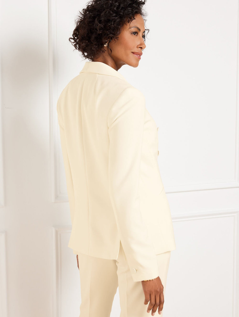 BLACK STRETCH CREPE BLAZER | Talbots online