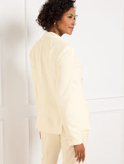 BLACK STRETCH CREPE BLAZER | Talbots discount