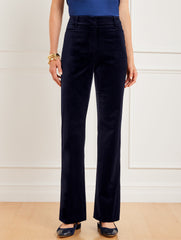 INDIGO BLUE FLARE LEG VELVETEEN PANTS | Talbots US